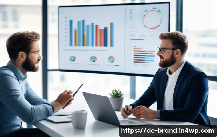 고객 분석을 통한 맞춤형 브랜딩 전략 - A professional business meeting scene in a modern German office setting, showing diverse marketing e...