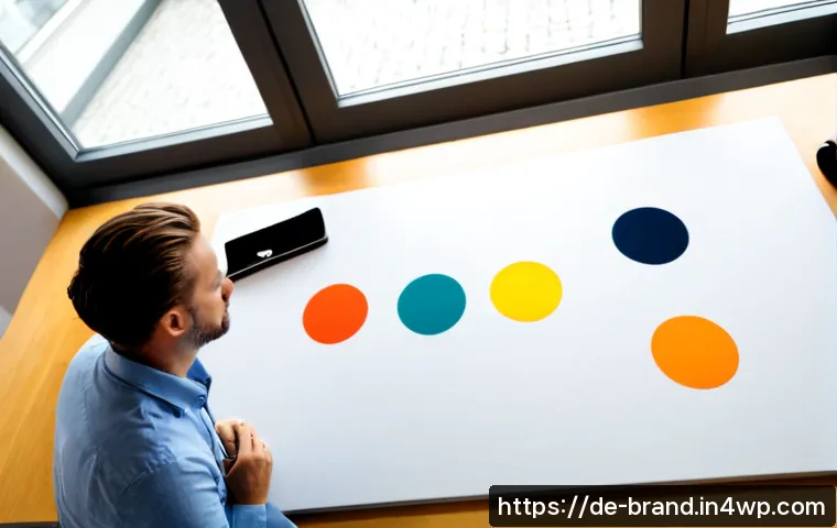 Home 17 브랜드 로고 디자인의 중요성과 트렌드 - Photorealistic creative branding studio in Berlin, German design team reviewing a set of clean abstr...